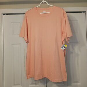 #111 3/$18 - Lands End Peach/Orange Short Sleeve Top Size XL
